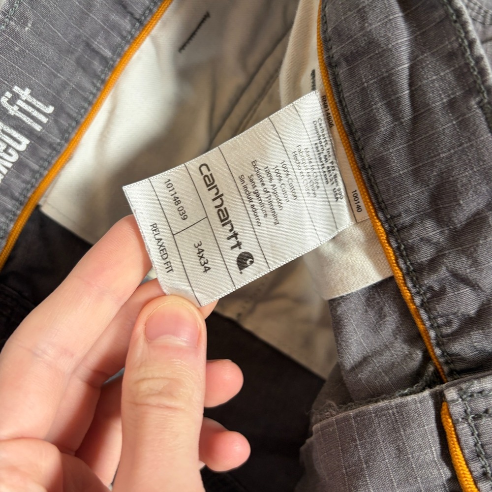 Carhartt Force Tappen Cargo Pants Mens 34x34 (Fits 32x33) Gravel Relaxed Fit - Picture 4 of 13